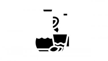 Zeytin yağı çizgisi simgesi canlandırması