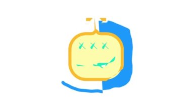 Nakış işi iş rengi simgesi canlandırması