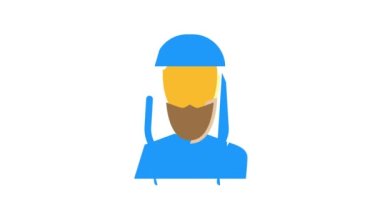 Arap Müslüman adam renk ikonu canlandırması