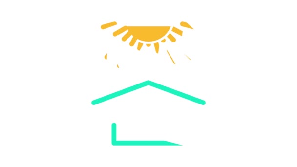 Animace ikon ochrany proti teplu — Stock video