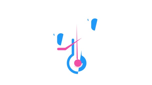 Limitação de temperatura ícone de cor animação — Vídeo de Stock