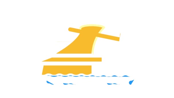 Zwemmen water sport kleur pictogram animatie — Stockvideo