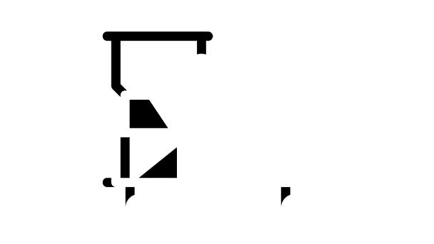 医疗家具字形图标动画 — 图库视频影像