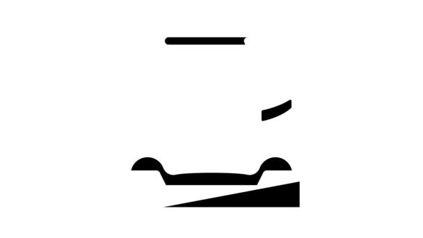 Dierenmeubilair glyph pictogram animatie — Stockvideo