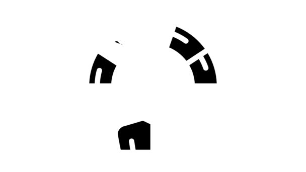 Negatieve werknemer niveau glyph pictogram animatie — Stockvideo
