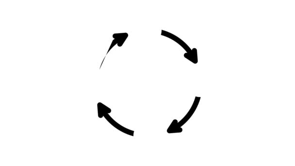 Interakcja biznesmen glif ikona animacja — Wideo stockowe
