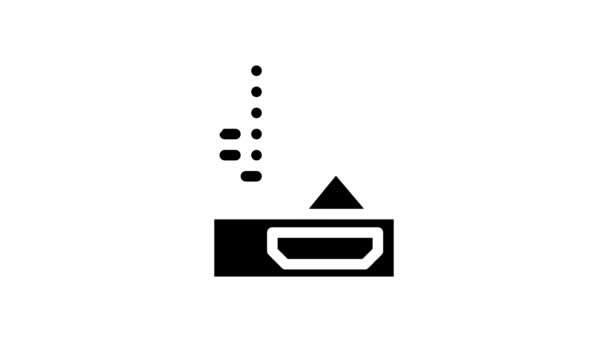 Pizza automaat glyph pictogram animatie — Stockvideo