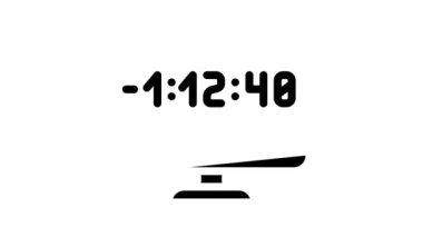 Geri sayım video konferans hattı simgesi canlandırması