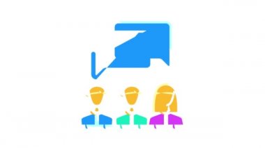 iletişim insanları renk simgesi canlandırması