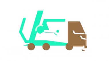 Çöp kamyonu renk canlandırması