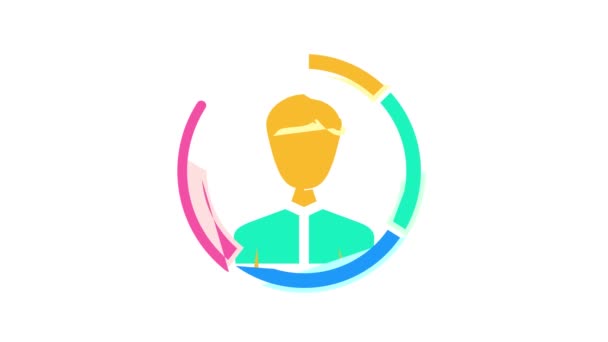 Skills candidate color icon animation — Stock Video