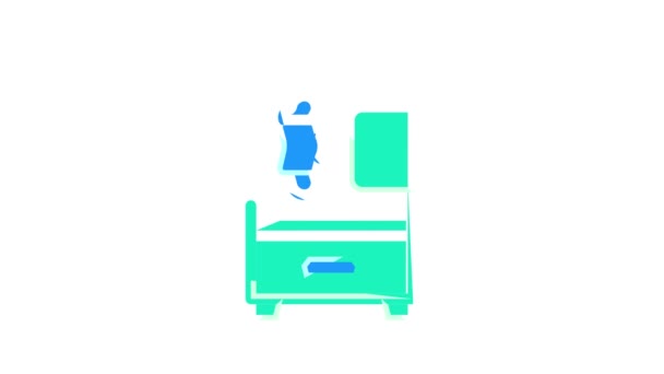 Medisch gezichtsmasker automaat kleur pictogram animatie — Stockvideo