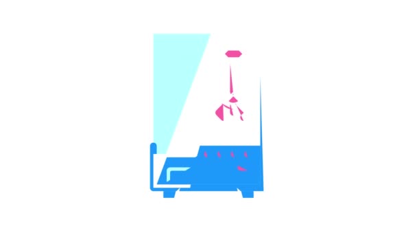 Игрушечная машина с анимацией значка цвета журавля — стоковое видео