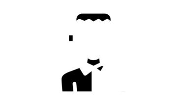 Frankenstein fantezi karakteri Glyph ikon animasyonu