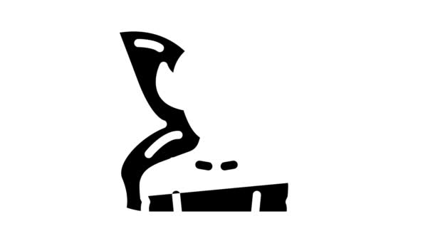 Fee fantasie karakter glyph pictogram animatie — Stockvideo