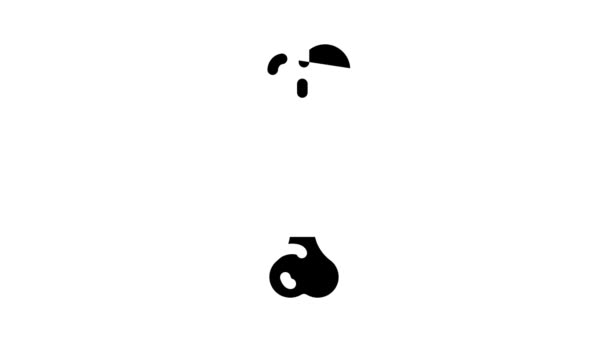 骨狗宠物玩具字谜动画图标 — 图库视频影像