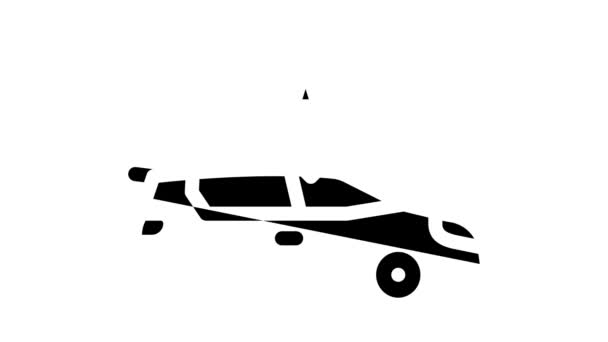 Animace ikon glyfu daně z auta — Stock video