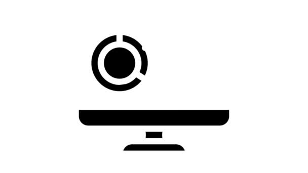 Online raport podatkowy animacja ikony glifu — Wideo stockowe