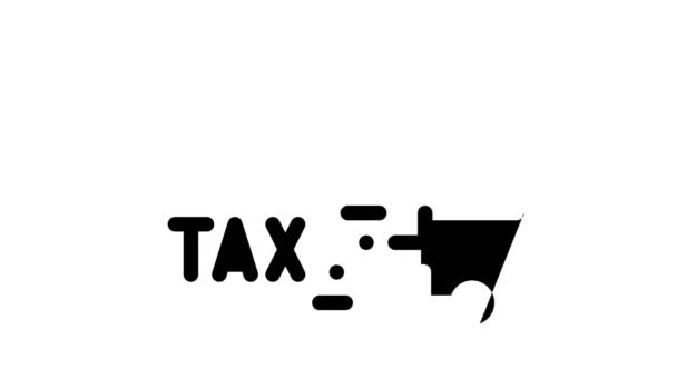 加密货币税标志动画 — 图库视频影像