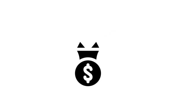 Animace ikon ikon pro daň padáku — Stock video