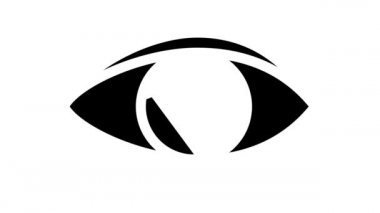 Lens yaralanması oftalmoloji çizgi simgesi canlandırması