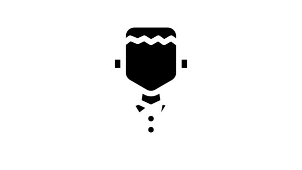 프랑켄슈타인 판타지 캐릭터 라인 아이콘 애니메이션 — 비디오