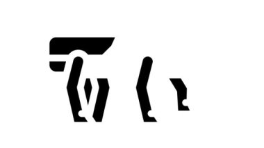 Robodog robot çizgi simgesi canlandırması