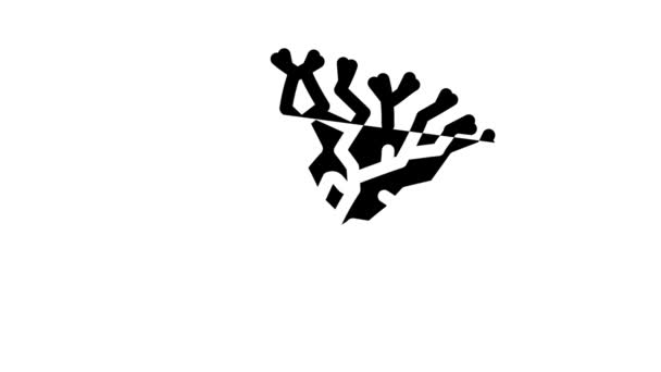 Irish mos zeewier lijn pictogram animatie — Stockvideo