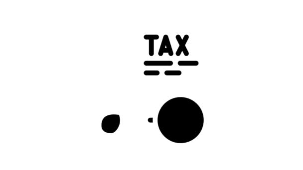 Litigation tax line pictogram animatie — Stockvideo