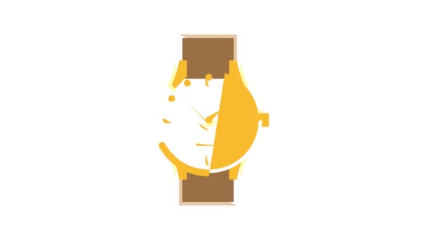 Armbanduhr Farb-Icon Animation — Stockvideo