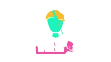 Zombi fantezi karakter renk canlandırması