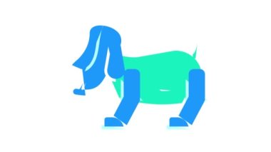 Robotik köpek oyuncağı renk canlandırması