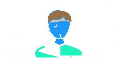 cyborg robot renk simgesi canlandırması