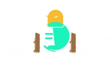 çocuk robot renk simgesi canlandırması