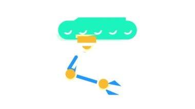 Demiryolu renk simgesinde robotik el canlandırması