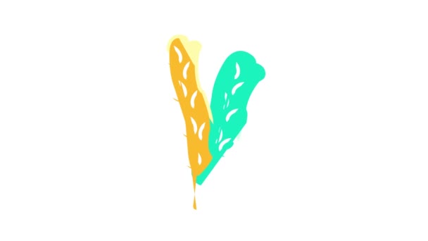 Sikiş vesiculosus yosun rengi ikon animasyonu — Stok video