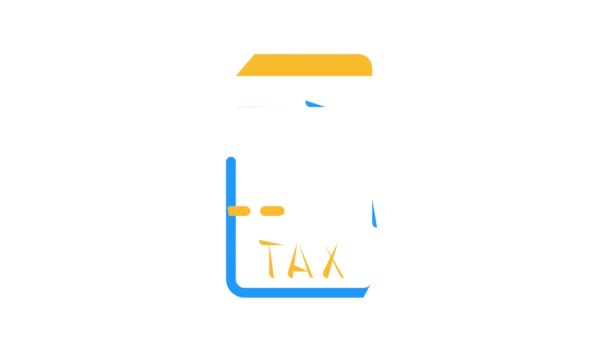 Depósito ícone de cor do imposto animação — Vídeo de Stock