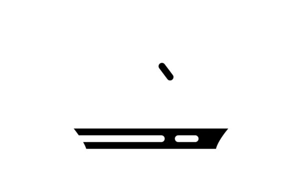 Mel sobremesa glifo ícone animação — Vídeo de Stock