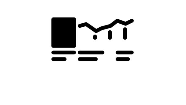 Control informático de la animación icono glifo consumo de electricidad — Vídeos de Stock