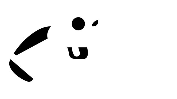 Pistool wapen piraat glyph pictogram animatie — Stockvideo
