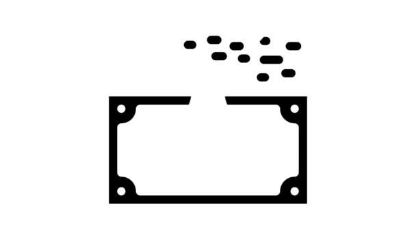 宝箱字形图标动画 — 图库视频影像