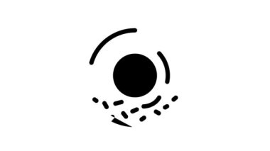 donut tatlı çizgisi simgesi canlandırması