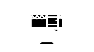 Lezzetli tatlı çizgisi ikonu canlandırması