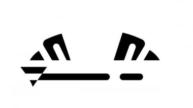 Kruvasan tatlı çizgisi ikonu canlandırması