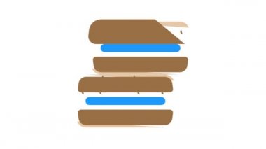kurabiyeler tatlı rengi simgesi canlandırması