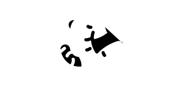 Animação ícone de glifo raiz de gengibre — Vídeo de Stock
