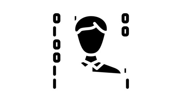 Anonieme koper lijn pictogram animatie — Stockvideo