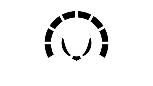 Анимация иконок кицкого знака масштаба — стоковое видео