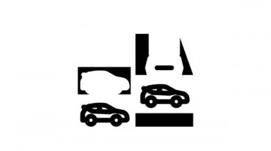 Çok katlı park alanı simgesi canlandırmasında kaldır