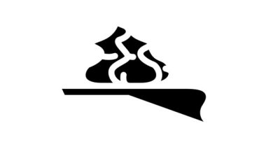 Tabak çizgisi simgesinde wasabi baharatı